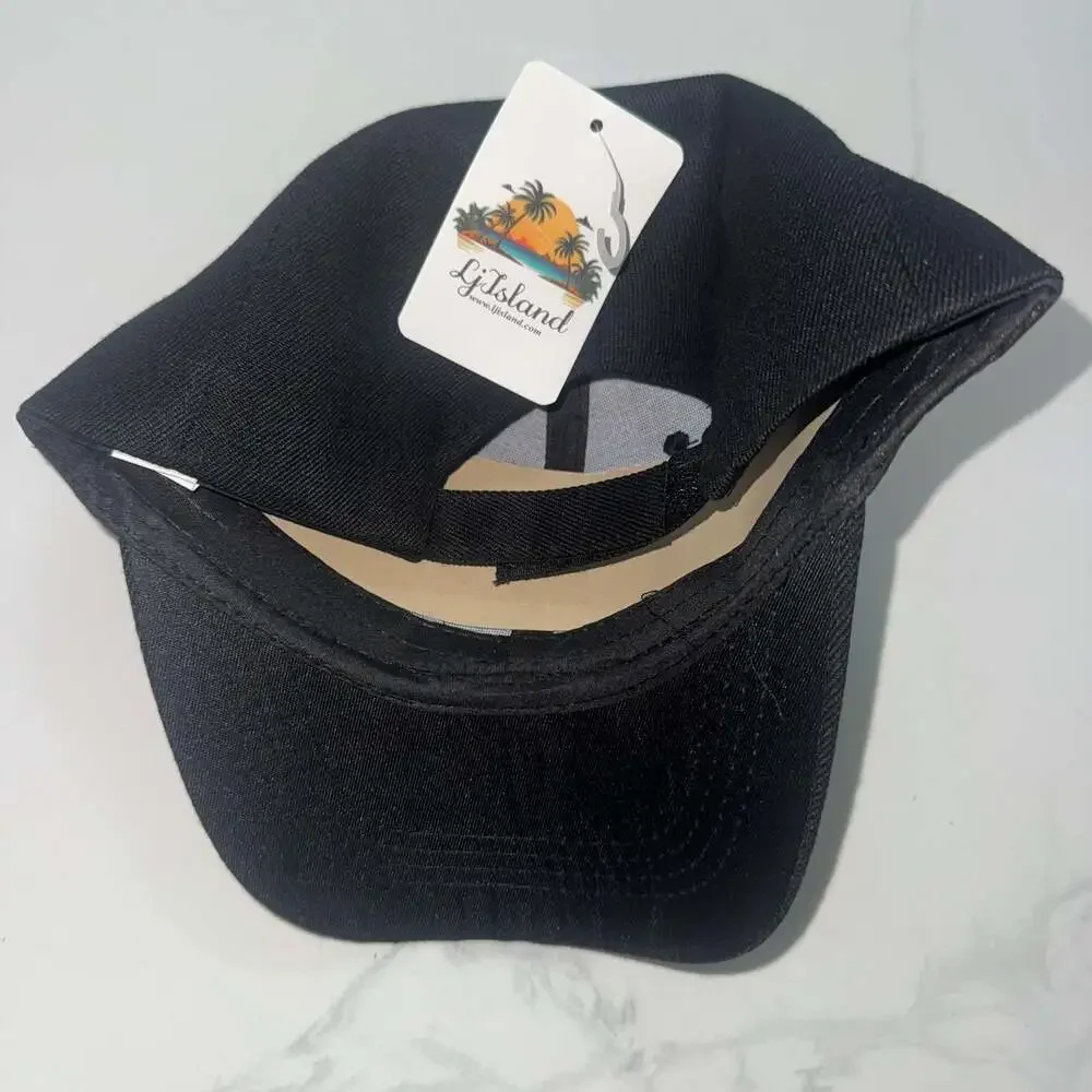 LjIsland Black Baseball Cap with 'I Love Jesus' Embroidery